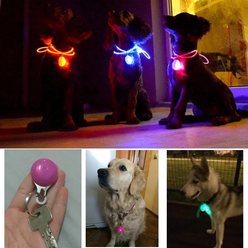 USB Charging  LED Dog Collar,Night Safety Flashing Glow In The Dark Dog Leash,Dogs Fluorescent Collars Pet Supplies