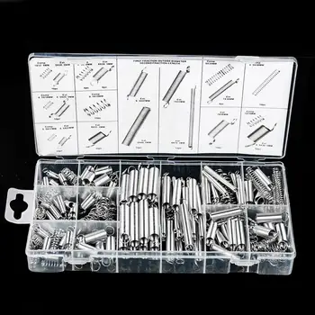 

Spring Assortment Set | Zinc Plated Compression And Extension Springs 200 Piece 20 Sizes Assorted Kit Metal Electrical Hardware