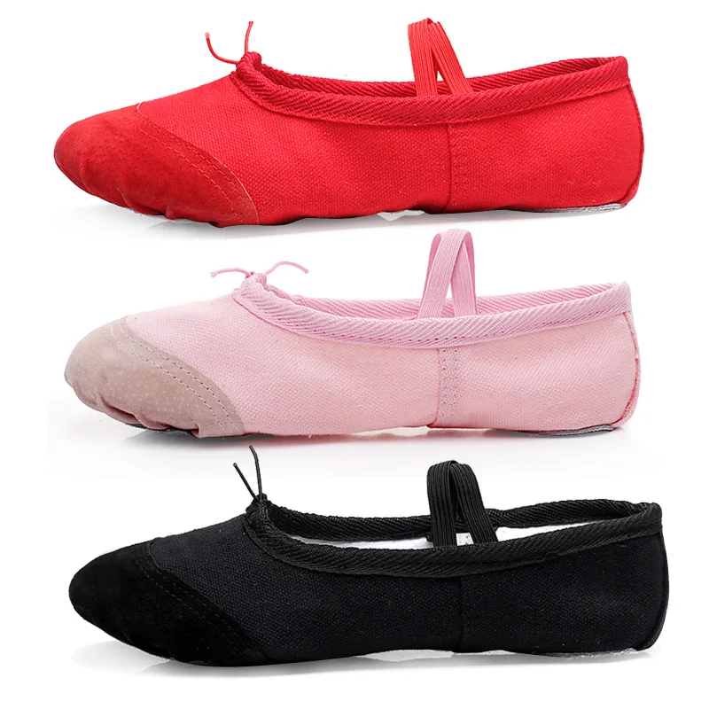 Adult Dance Shoes Soft Bottom Children Ballet Practice Yoga Gymnastics Canvas Flat |