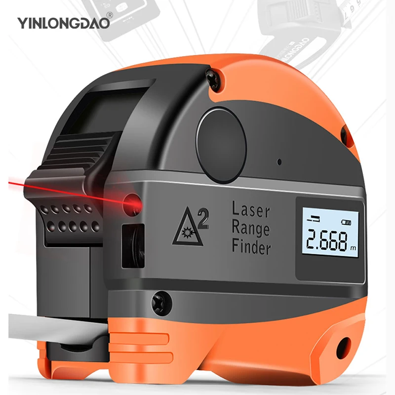 

Laser Two-in-one Tape Measure Infrared Laser Electronic Digital Display Ranging Multi-function Measurement Tool DIY Tools