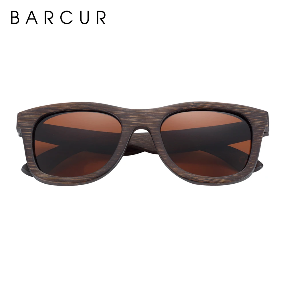 Мужские солнцезащитные очки BARCUR Из Натурального Коричневого Дерева, бамбуковые солнцезащитные очки для мужчин, поляризационные женские солнцезащитные очки lunette de soleil femme