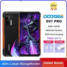 Doogee S97 Pro Robuuste Telefoon 40M Laser Afstandsmeter 48MP Quadcamera Mobiel Helio G95 Octa Core 8Gb + 128gb Smartphone 8500Mah Nfc