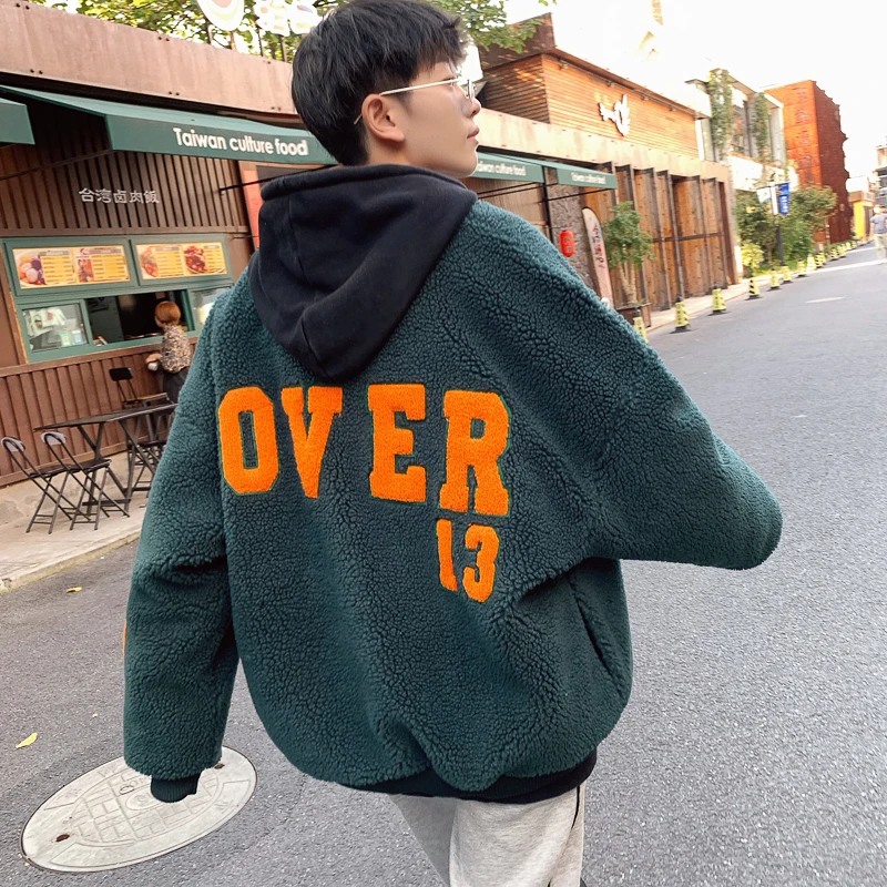 

Winter Men's Waterproof Parkas Casual Snow Jackets Thickening Lamb Loose Coat Keep Warm White/green Color Cotton-padded Clothes