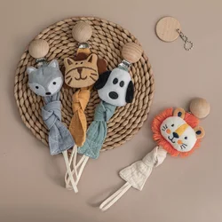 1pc Baby Cloth Animal Pacifier Chain Safe Teething Chain Baby Accessories Multicolor Cartoon Animals No FPA Baby Gift