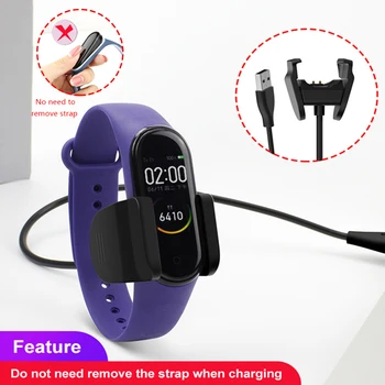 

100cm USB Adapter Power Charger Charging Cable For Xiaomi Mi Band 5 Smart Bracelet Clip Fast Chargers for Mi Band 5