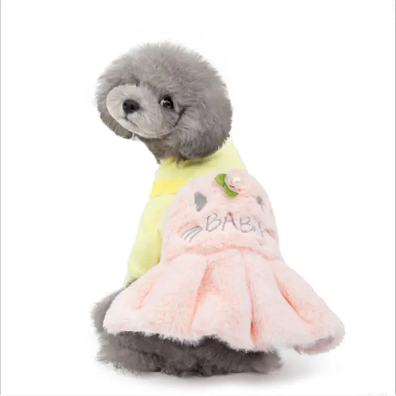 

Cartoon Pet Puppy Coats Jacket Warm Soft Fleece Dog Clothes for Small dog life jacket Yorkshire Clothing