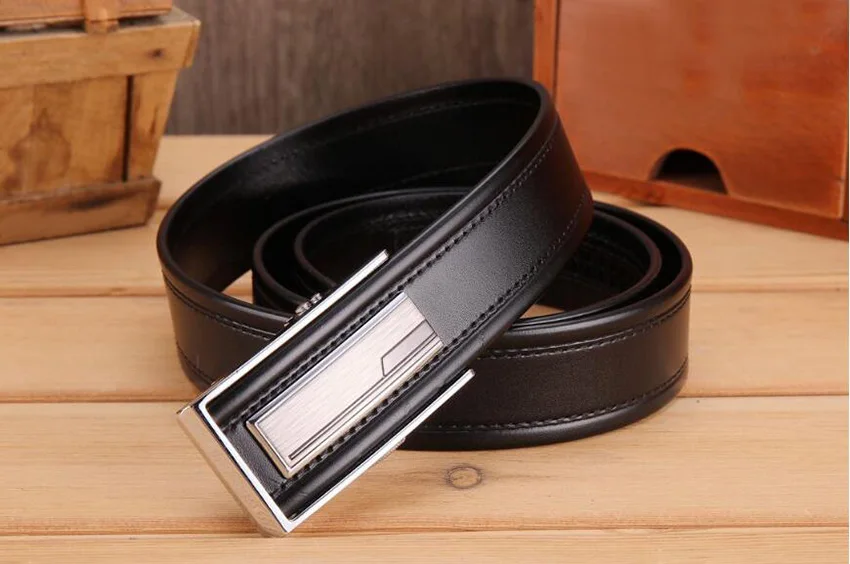 Automatic Buckle Genuine Leather Business Belt Luxury Designer Cowskin Belts Jeans Waistband High Grade Strap XKS151