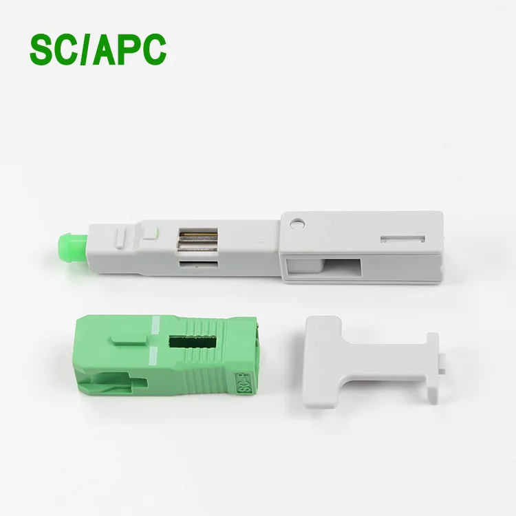 100 pcs SC APC UPC Fast Connector Snap type SC adapter FTTH Flat Fast Quick field 3