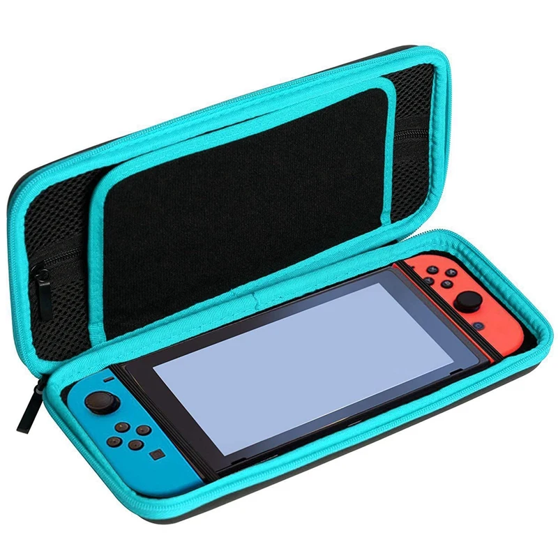 12 шт. для nintendo Switch защитный чехол: 1 шт. анти шок сумка для хранения для консоли Joy-Con(черный+ синий) и 11 в 1 для NS консоли