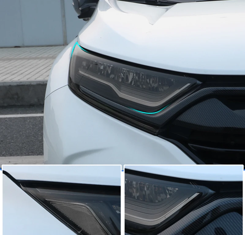 Колпаки для фар с мембранными лампами для Honda CRV дымовая черная прозрачная мембрана для стайлинга автомобилей Модифицированная