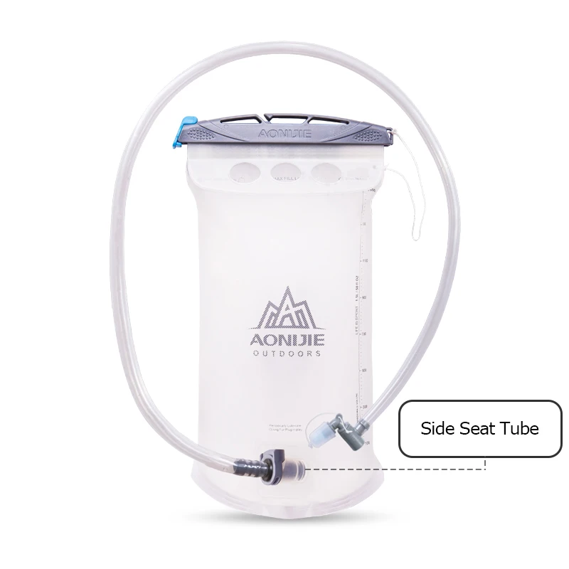AONIJIE мягкий резервуар 1.5L водный Пузырь гидратация пакет сумка для хранения воды ТПУ BPA бесплатно для бега гидратации жилет рюкзак SD20 - Цвет: Side Tube Seat
