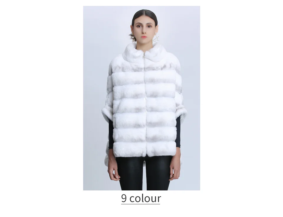Real Fur Coats Women Rex Rabbit Fur Jackets