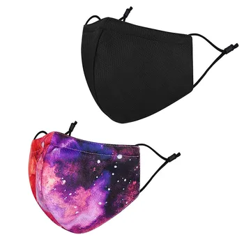 

2PC Unisex Windproof Face Shield Reusable Cloth Face Mask Breathable Mouth Mask Washable Face Shield mondmaskers Mascarilla Tela