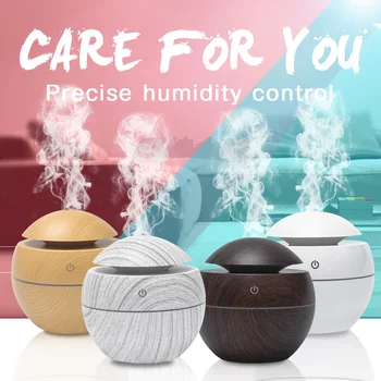 

USB Aroma Essential Oil Diffuser Ultrasonic Cool Mist Humidifier Air Purifier 7 Color Change LED Night light for Office Home