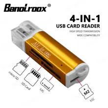 Preço de fábrica tudo em 1 usb 2.0 multi leitor de cartão de memória para micro sd sdhc tf m2 mmc ms pro duo adaptador leitor transporte da gota
