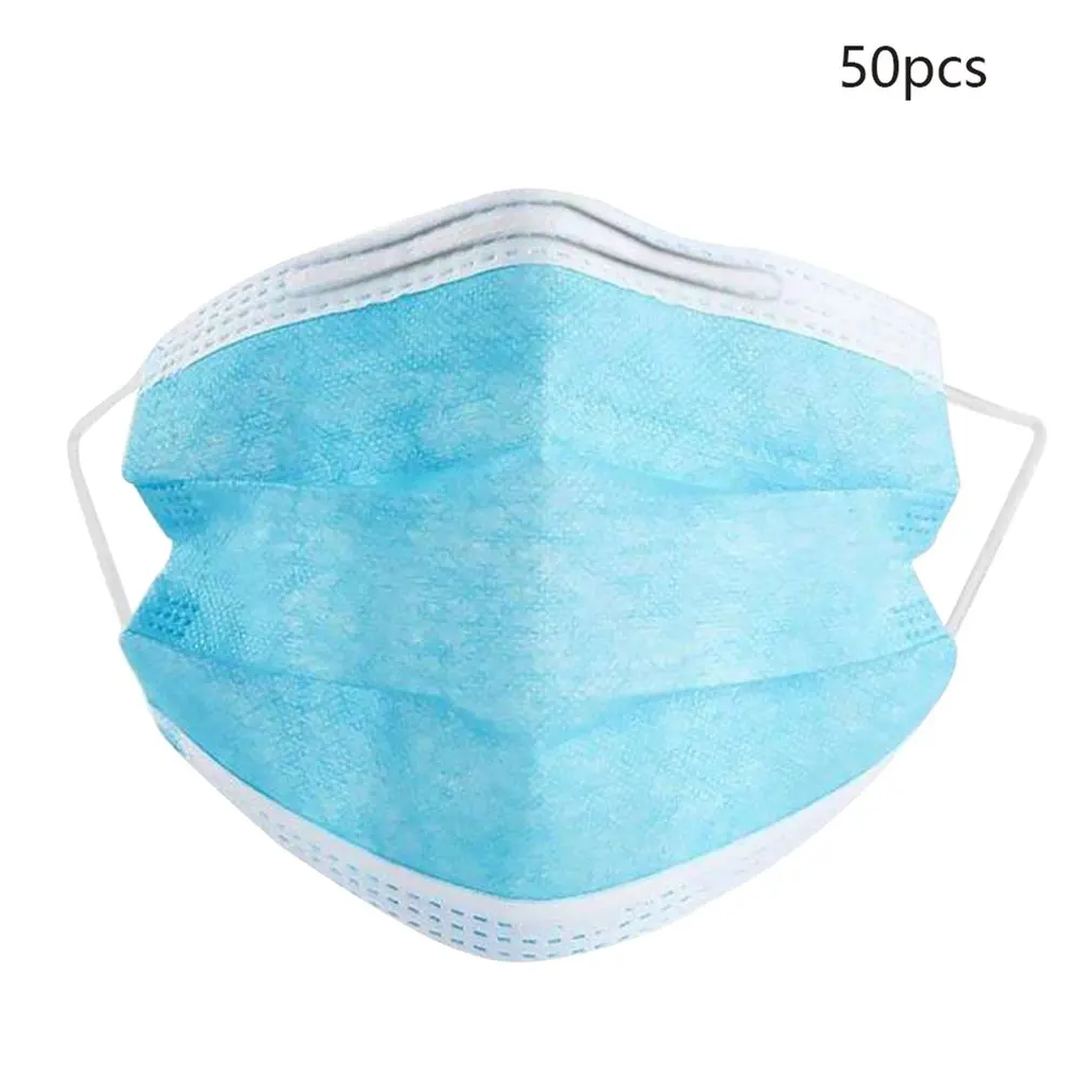 

50/100pcs Non Woven Disposable Face Mask 3 Layer Hanging ear Dust Filter Safety Elastic Facial Dust-Proof Safety Masks