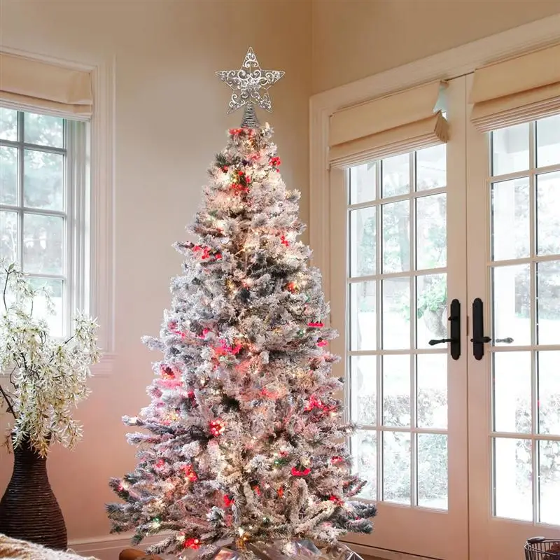 Новинка, Рождественская елка звезда, декоративная серебряная Рождественская елка, украшение на елку, серебристый блестящий порошок, горячая Распродажа A2