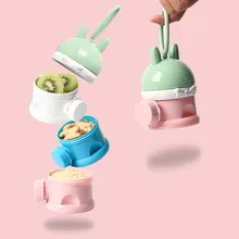 Boîte à lait en poudre fendue, boîte Portable de stockage des aliments pour bébé, sortie latérale, flocons d'avoine, bande dessinée, boîte à collation pour tout petits