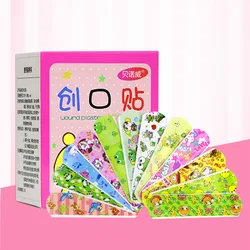 Bandes adhésives imperméables et respirantes pour enfants, bande adhésive de dessin animé mignon, autocollants de premiers secours hémostatiques stériles pour enfants 