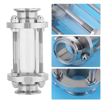 

New 2"51mm Tri Clamp Clover Flow Sight Glass Diopter For Home Brew Diary Product 304 Stainless Steel Sanitary Fitting Ferrule OD