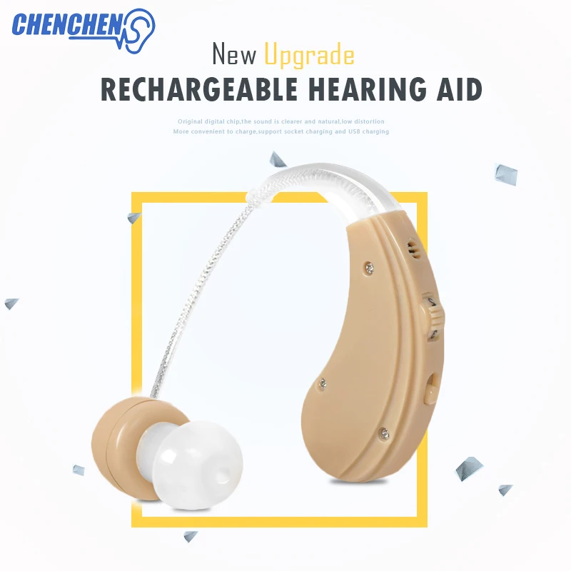 

BTE Hearing Aid Sound Amplifier Ear Care Tools Rechargeable Adjustable Hearing Aids for The Elderly/Hearing Loss Patient