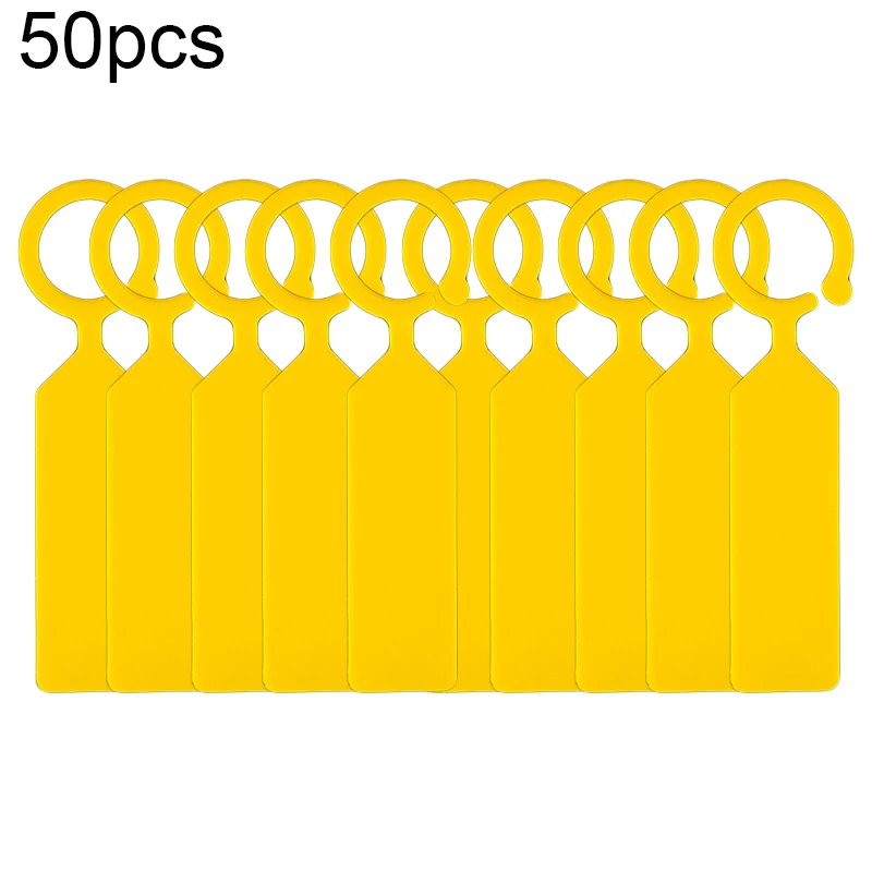 50PCS Plastic Plants Tags Nursery Garden Ring Label Pot Marker Stake Hanging Tags Greenhouse Bonsai Collar Tags