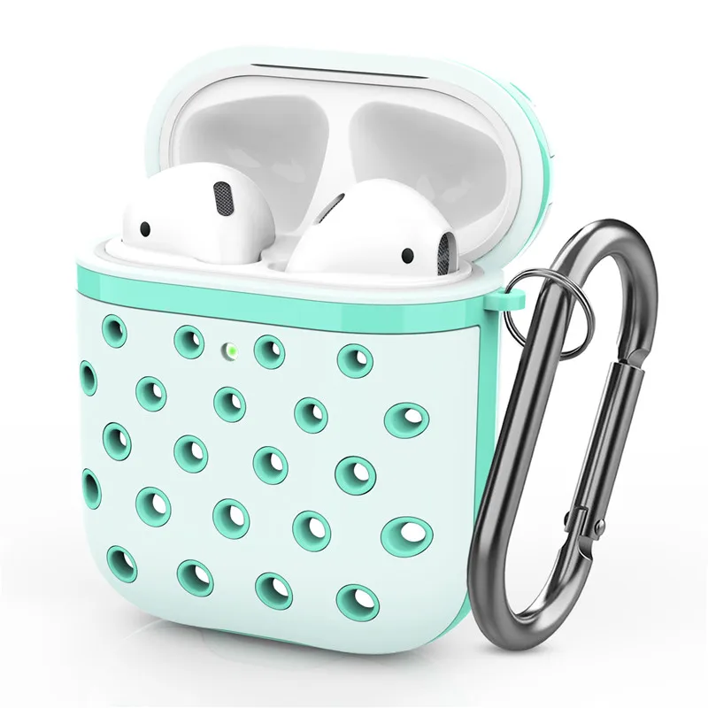Силиконовый Bluetooth беспроводной чехол для наушников AirPods TPU ультра тонкий для Apple AirPods полый спортивный стиль чехол