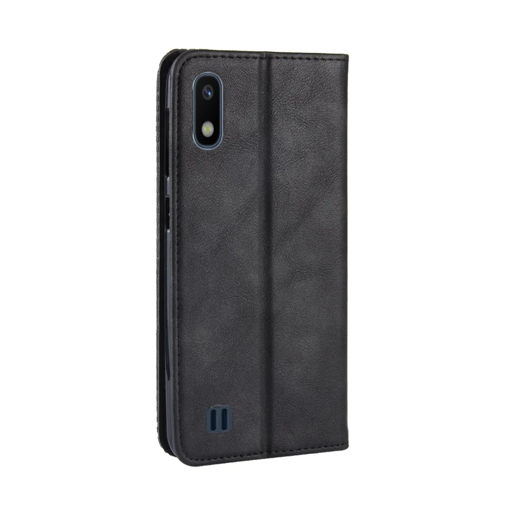 Магнитный винтажный кожаный чехол Премиум Coque для samsung Galaxy A10 A105FD SM-A105FD чехол 6,2 дюймов флип фривольный анти осенний чехол