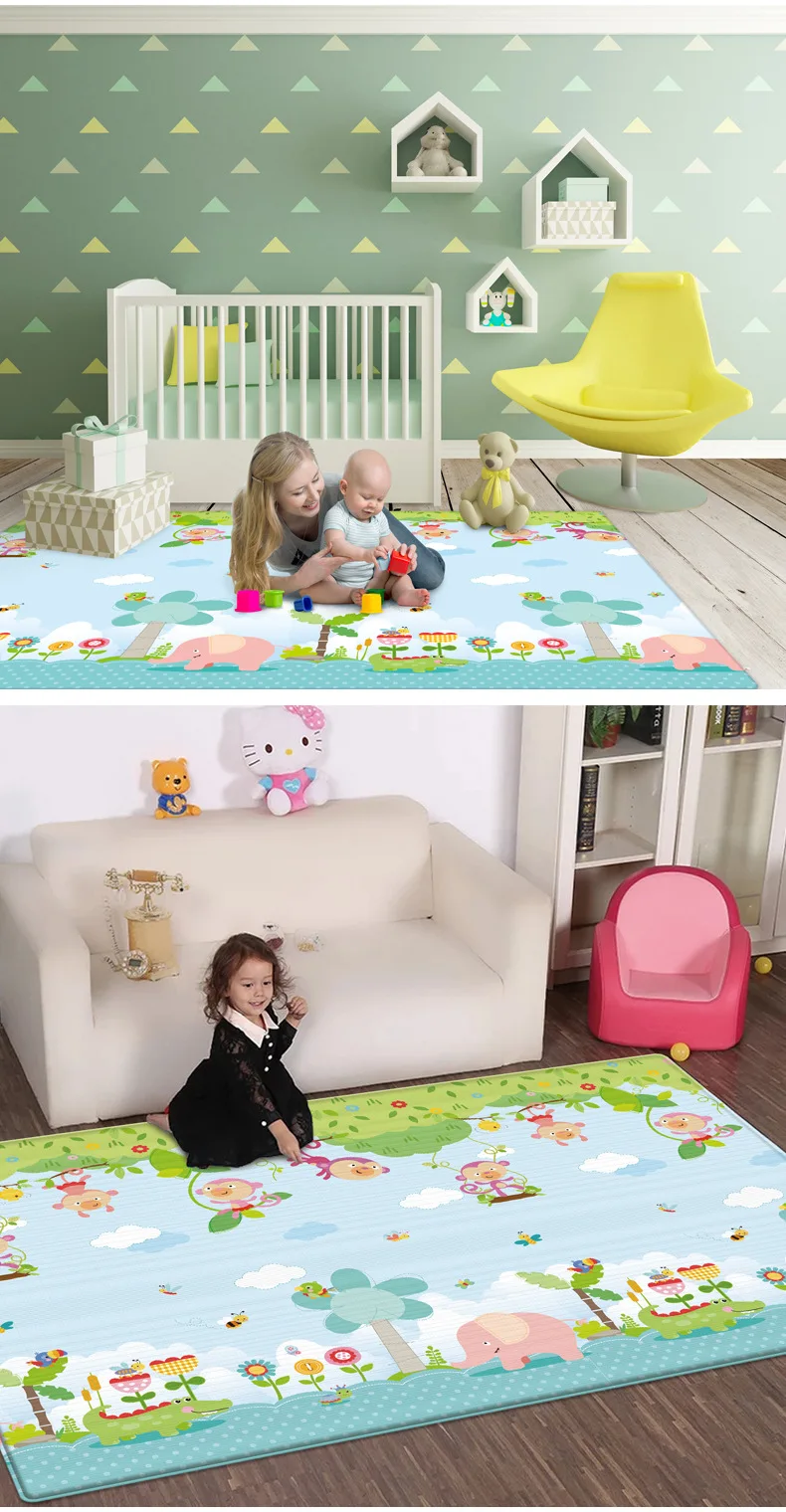 Reborn baby play коврик мультфильм животное Детская мозаика новорожденный ползание младенца одеяло пол коврик, мат для Детская комната Декор