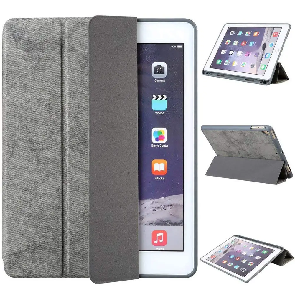 

Case For iPad Pro 10.5 2017 Smart Cover For New iPad 10.5 PU Leather Case Soft Cover Magnetic Trifold Stand With Pencil Holder