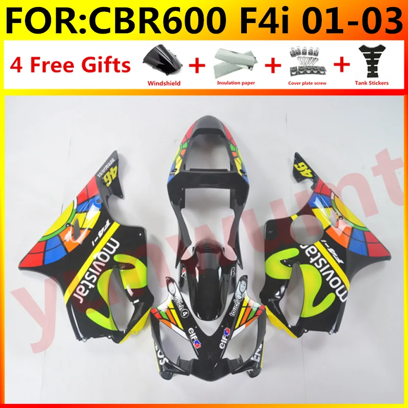 Новая литьевая форма полный комплект обтекателей для HONDA CBR 600 F4i 01 02 03 CBR600 2001 2002 2003