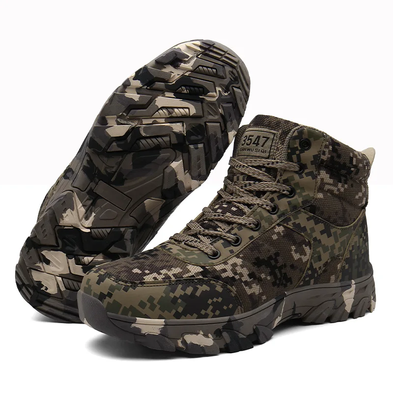 Winter with Fleece Warm Snow Boots Men Winter Camping Hiking Shoes Sneakers High Top Boots