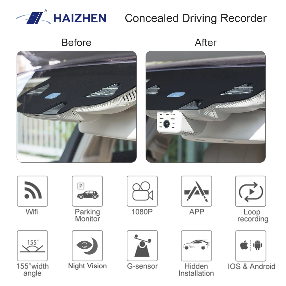 HAIZHEN видеорегистратор 1080P G senser wifi приложение ночное видение|Видеорегистраторы| |