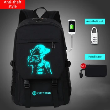 

New School Bags for Boys Fashion Laptop Backpack with USB Charging Port Bookbag for College Student Rucksack Black Travel Bag