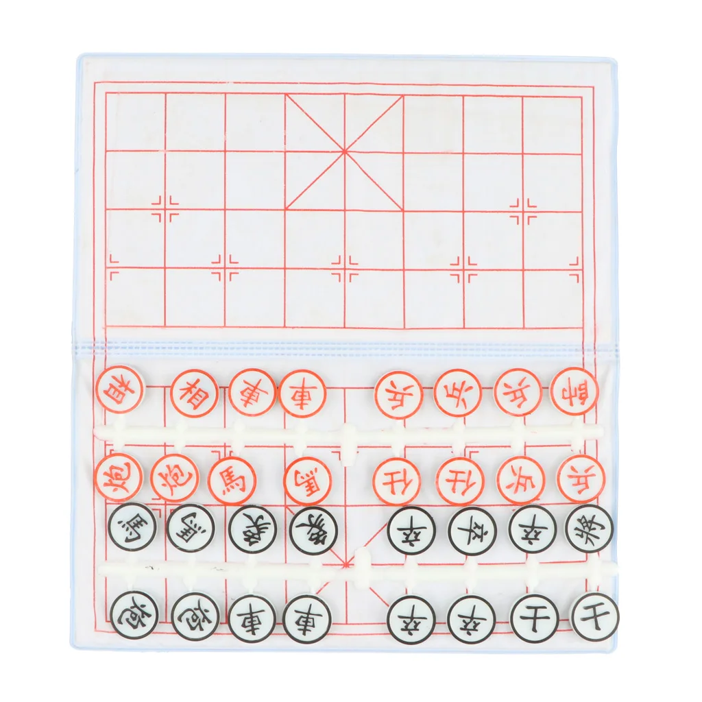 Plastic Chinese Xiangqi Chess Game Set for Travel Education Toys