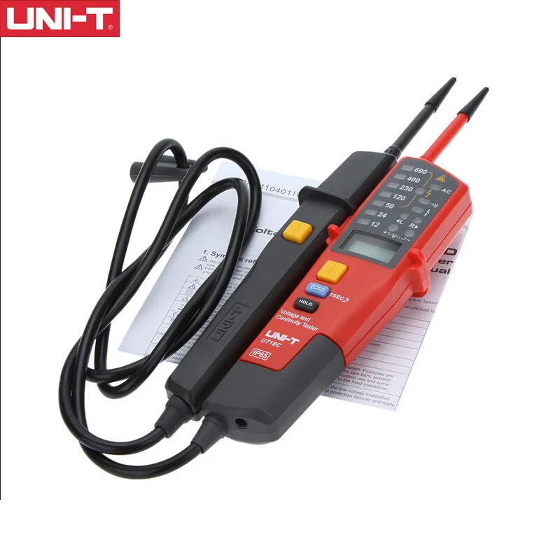 

UNI-T UT18A/UT18B/UT18C/UT18D Voltage and Continuity Testers; waterproof pencil, RCD Test/Polarity Detection