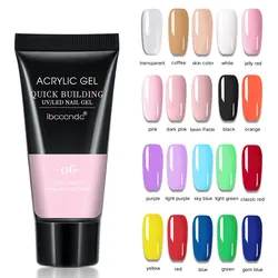 30ml Nail Acrylic Hard Gel Pink White Clear Crystal UV LED Tips Enhancement Quick Extension Gel Varnish Nail Arts