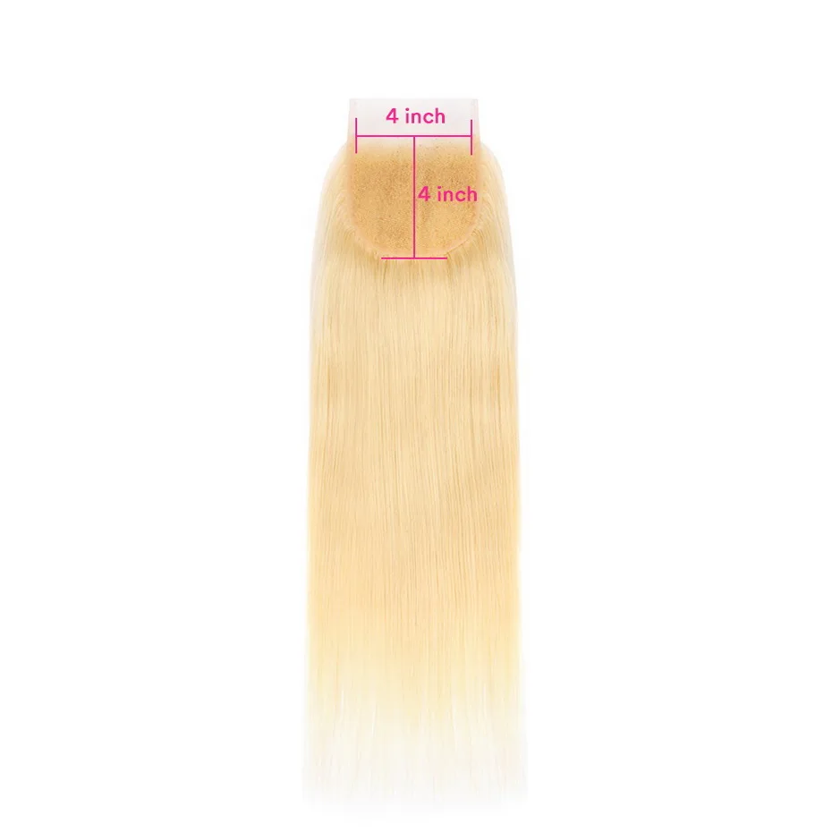 Ms lula 613 блонд 5x5 4x4 6x6 прямые бразильские человеческие волосы Remy 4x4 1b/613 Омбре закрытие шнурка 8-22 дюйма для женщин - Цвет: 613 4x4 lace closure