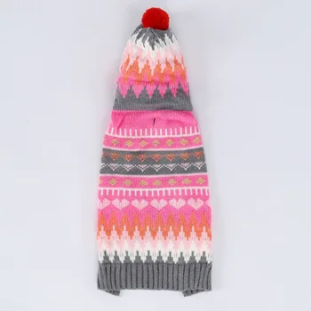 

New Christmas Pet Sweater Hooded Ball Snowflake Dog Clothes Pet Clothing Factory Outlet