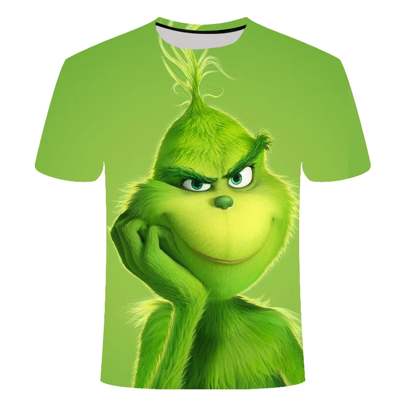 Новинка года; модная летняя футболка для мужчин и женщин с принтом из мультфильма «The Grinch»; Повседневная футболка для мальчиков с 3D принтом в стиле аниме; S-6XL;