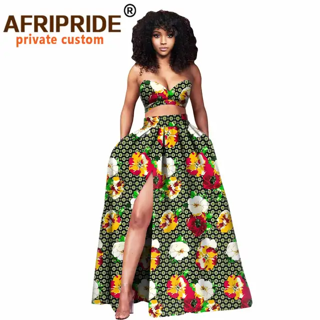 Фото женская одежда в африканском стиле укороченный топ и юбка макси