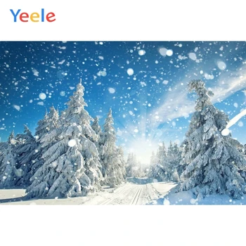 

Christmas Tree Winter Forest Snow Snowflake Background Vinyl Baby Portrait Photography Backdrop For Photo Studio Photophone