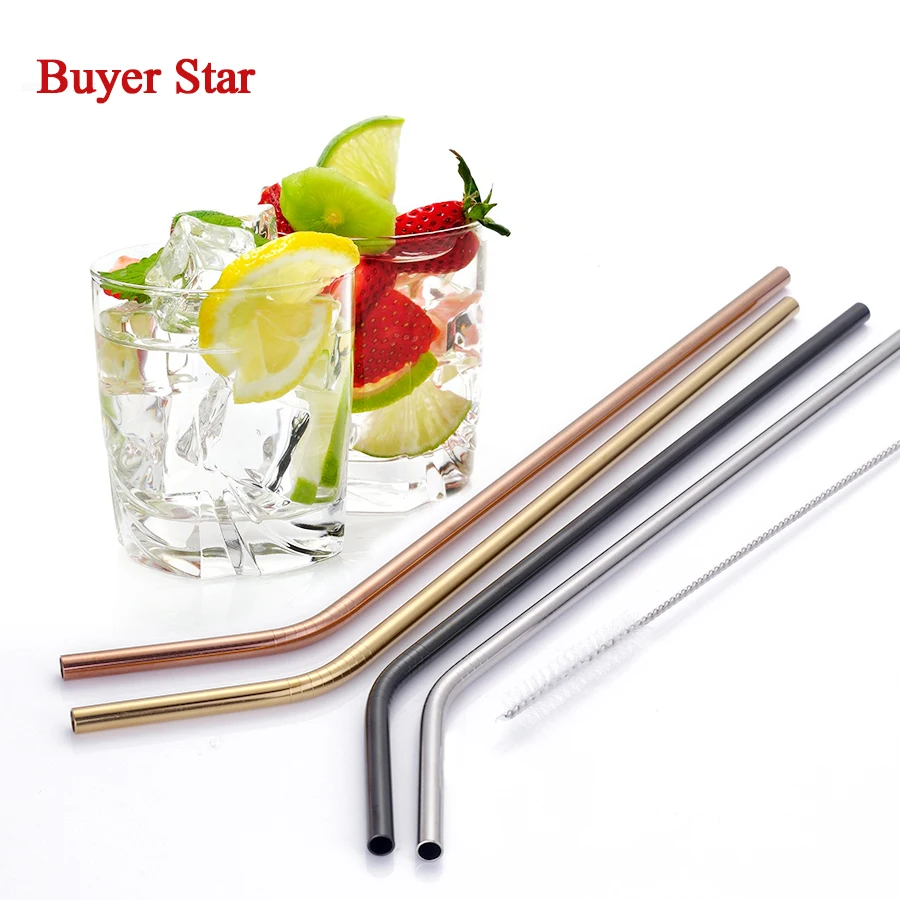 4 шт. многоразовые трубочки из нержавеющей стали 6 мм|metal straw|straw reusablereusable straws |