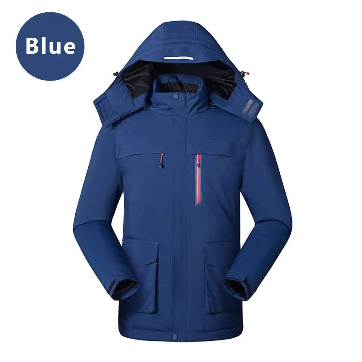 Зимние мужские куртки для походов с USB подогревом, мужские куртки для походов на открытом воздухе, походов, скалолазания, термопальто Для водонепроницаемого, ветронепроницаемого - Цвет: Синий