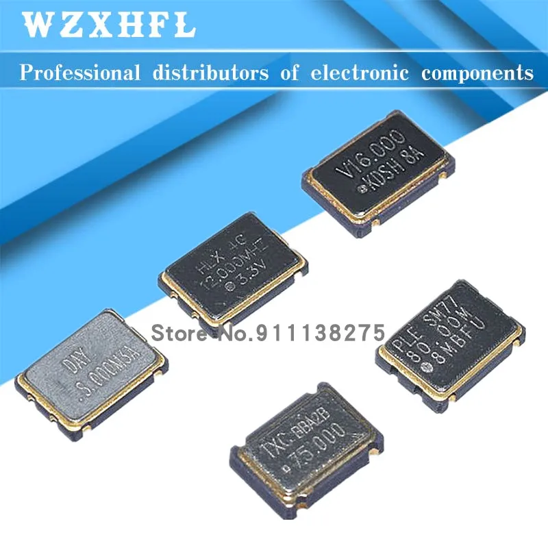 Активный кварцевый генератор SMD 5070 10 шт. OSC 25 МГц 6 м 12 16 20 24 33 50 7050 5*7 | Электронные