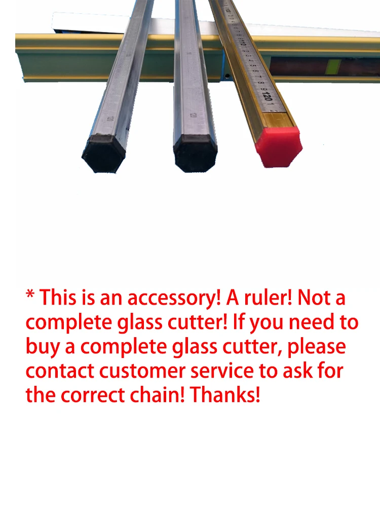 I PC of Measuring Ruler Accessories Glass Push Knife 6 Side T type