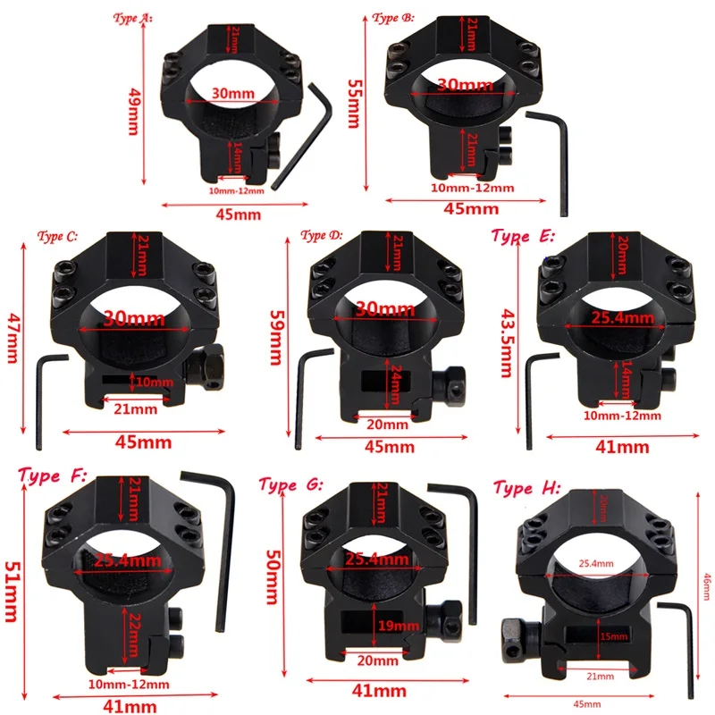 30mm/25.4mm Riflescope Mount Ring Weaver 11mm/20mm Dovetail Picatinny Rail Adapter Profile Rifle Weaver Scope Hunting Mount rifle scope mount,rifle scope mount ring