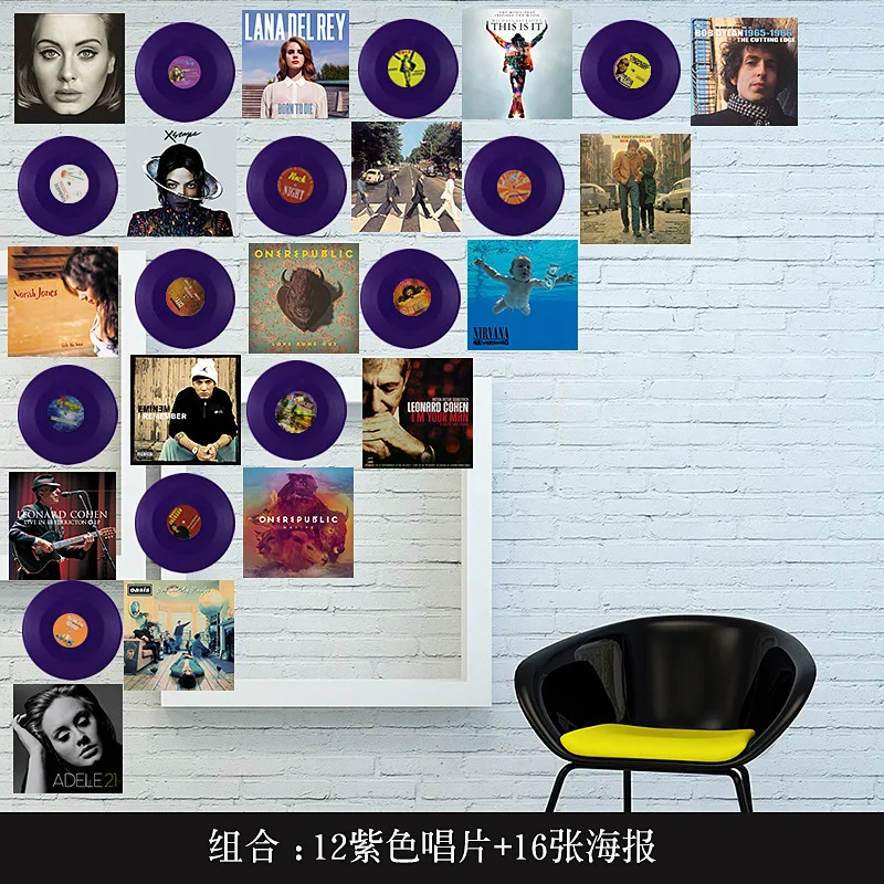 Vinyl Schallplatte Disc Dekoration Retro Stil Poster Wandaufkleber Fotografie Prop Home Bar Cafe Innen Persönlichkeit Wanddekoration – Detail 14
