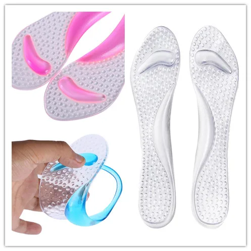 1pair Arch Support Anti-slip Massaging Women Gel Metatarsal Cushion Orthopedic Non-Slip Insoles For Shoes 3 Colors New