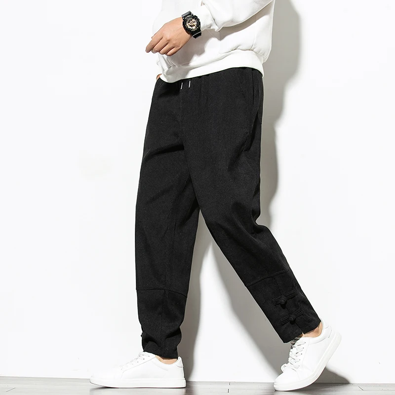 Вельветовые мужские брюки на весну и лето, повседневные Черные, прямые Стрейчевые вельветовые брюки, мужские брюки большого размера 4XL 5XL Y2007 - Цвет: 127Black